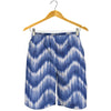 Wavy Shibori Pattern Print Men's Shorts