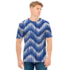 Wavy Shibori Pattern Print Men's T-Shirt