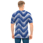 Wavy Shibori Pattern Print Men's T-Shirt