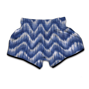 Wavy Shibori Pattern Print Muay Thai Boxing Shorts