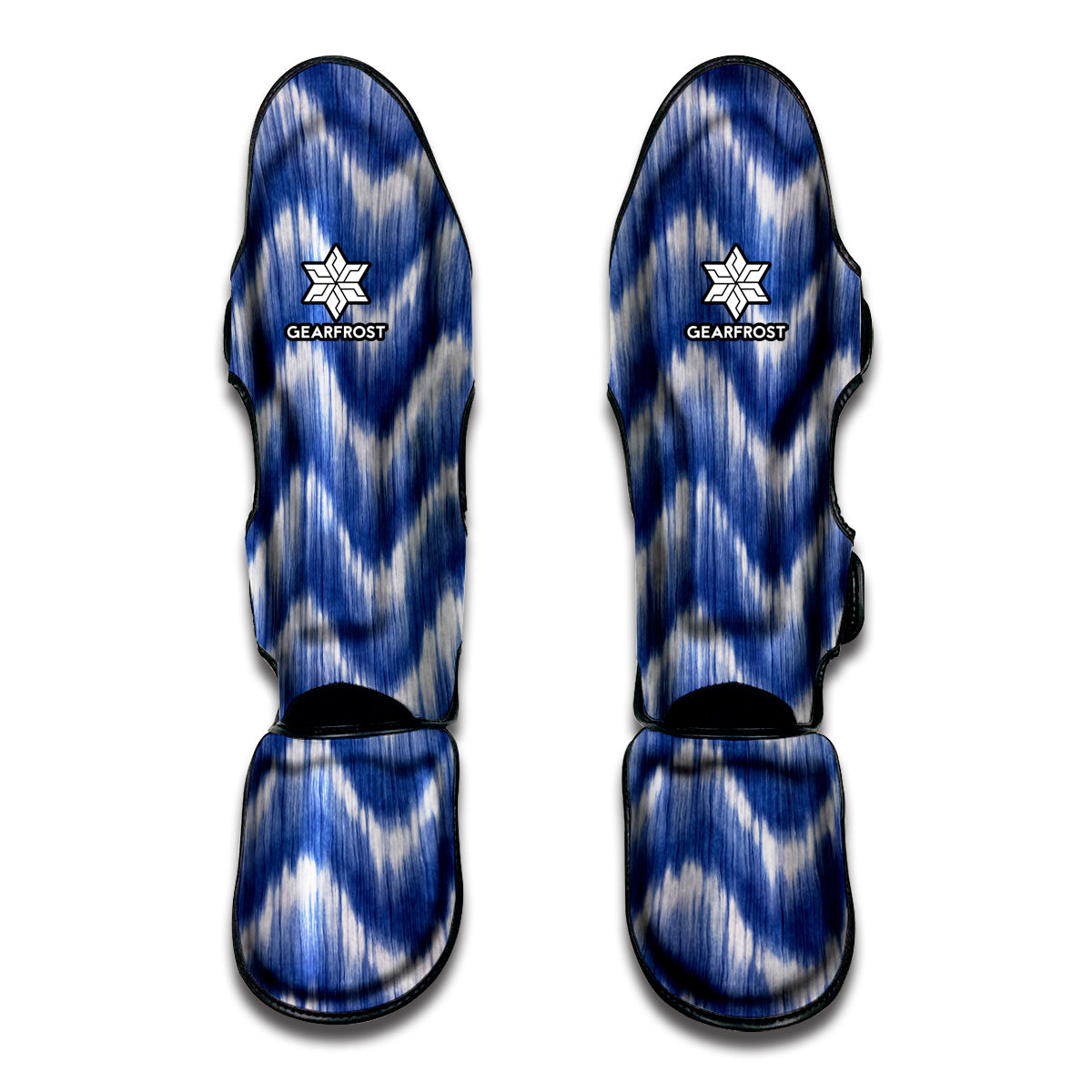 Wavy Shibori Pattern Print Muay Thai Shin Guard