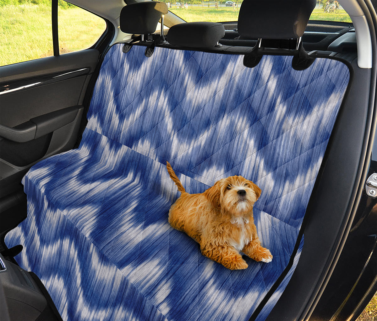 Wavy Shibori Pattern Print Pet Car Back Seat Cover