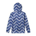 Wavy Shibori Pattern Print Pullover Hoodie