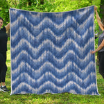 Wavy Shibori Pattern Print Quilt