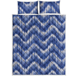 Wavy Shibori Pattern Print Quilt Bed Set