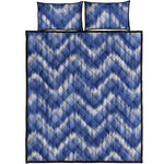 Wavy Shibori Pattern Print Quilt Bed Set