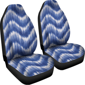 Wavy Shibori Pattern Print Universal Fit Car Seat Covers