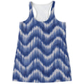 Wavy Shibori Pattern Print Women's Racerback Tank Top