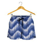Wavy Shibori Pattern Print Women's Shorts