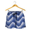 Wavy Shibori Pattern Print Women's Shorts