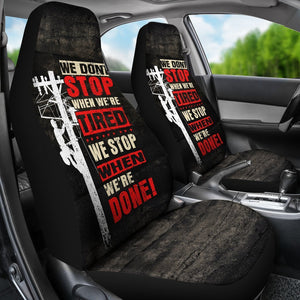 We Stop When We're Done Universal Fit Car Seat Covers GearFrost
