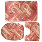 Weaving Bacon Print 3 Piece Bath Mat Set