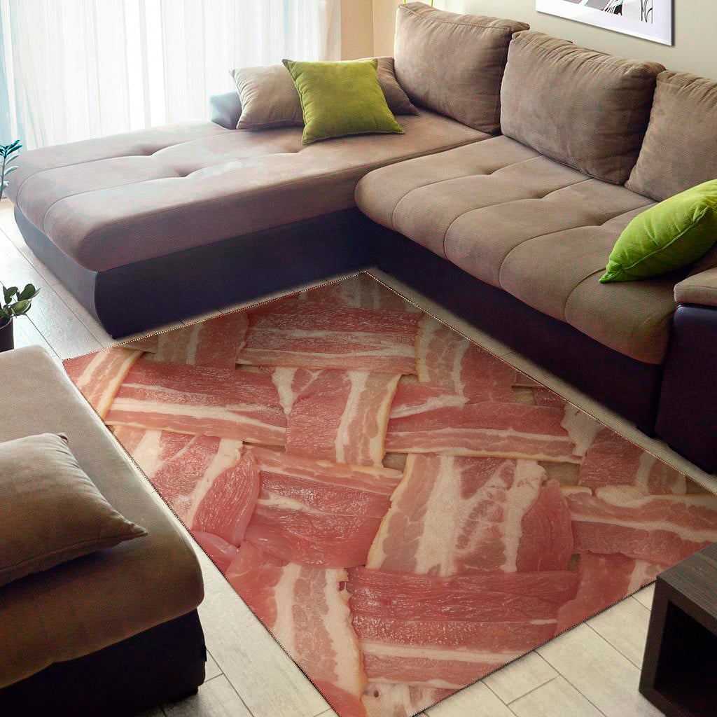 Weaving Bacon Print Area Rug