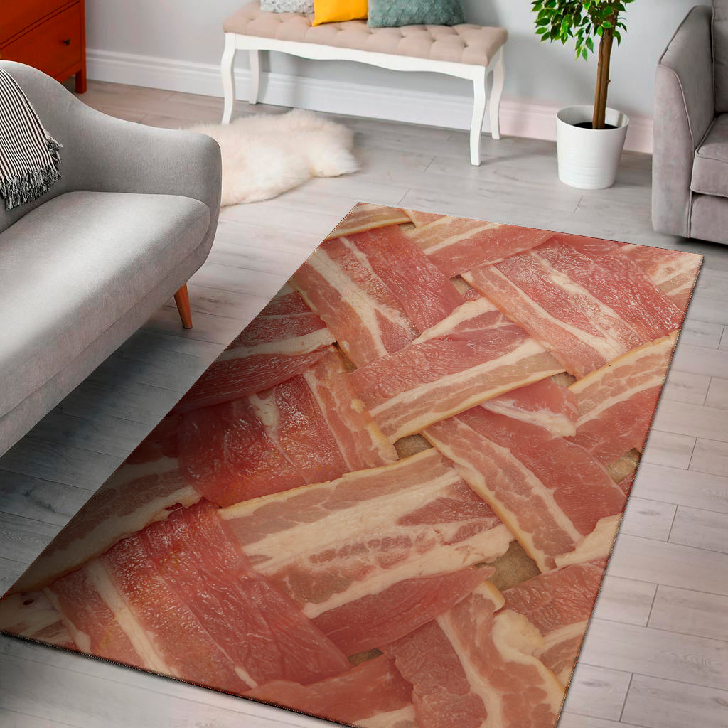 Weaving Bacon Print Area Rug