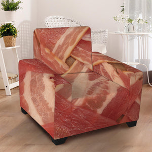 Weaving Bacon Print Armchair Slipcover