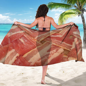 Weaving Bacon Print Beach Sarong Wrap