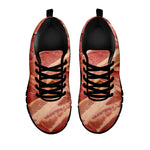 Weaving Bacon Print Black Sneakers