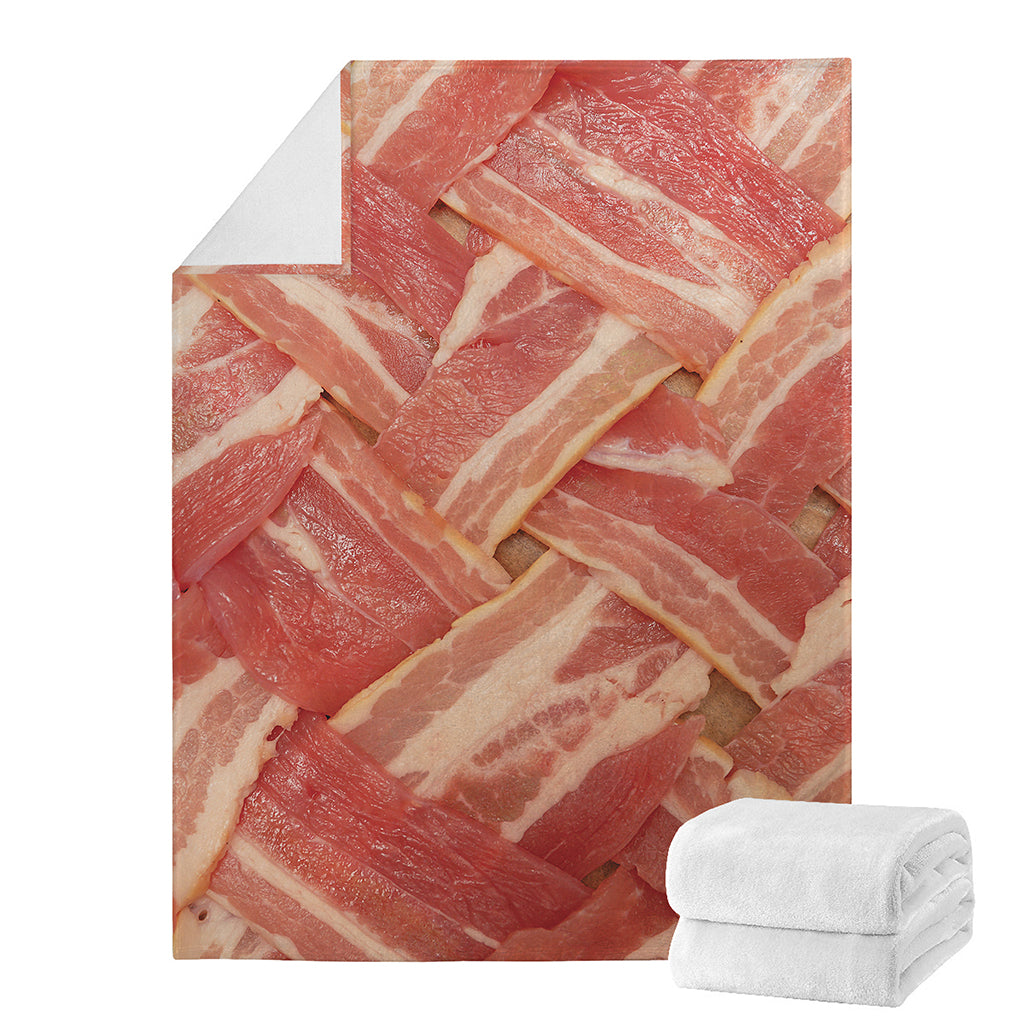 Weaving Bacon Print Blanket