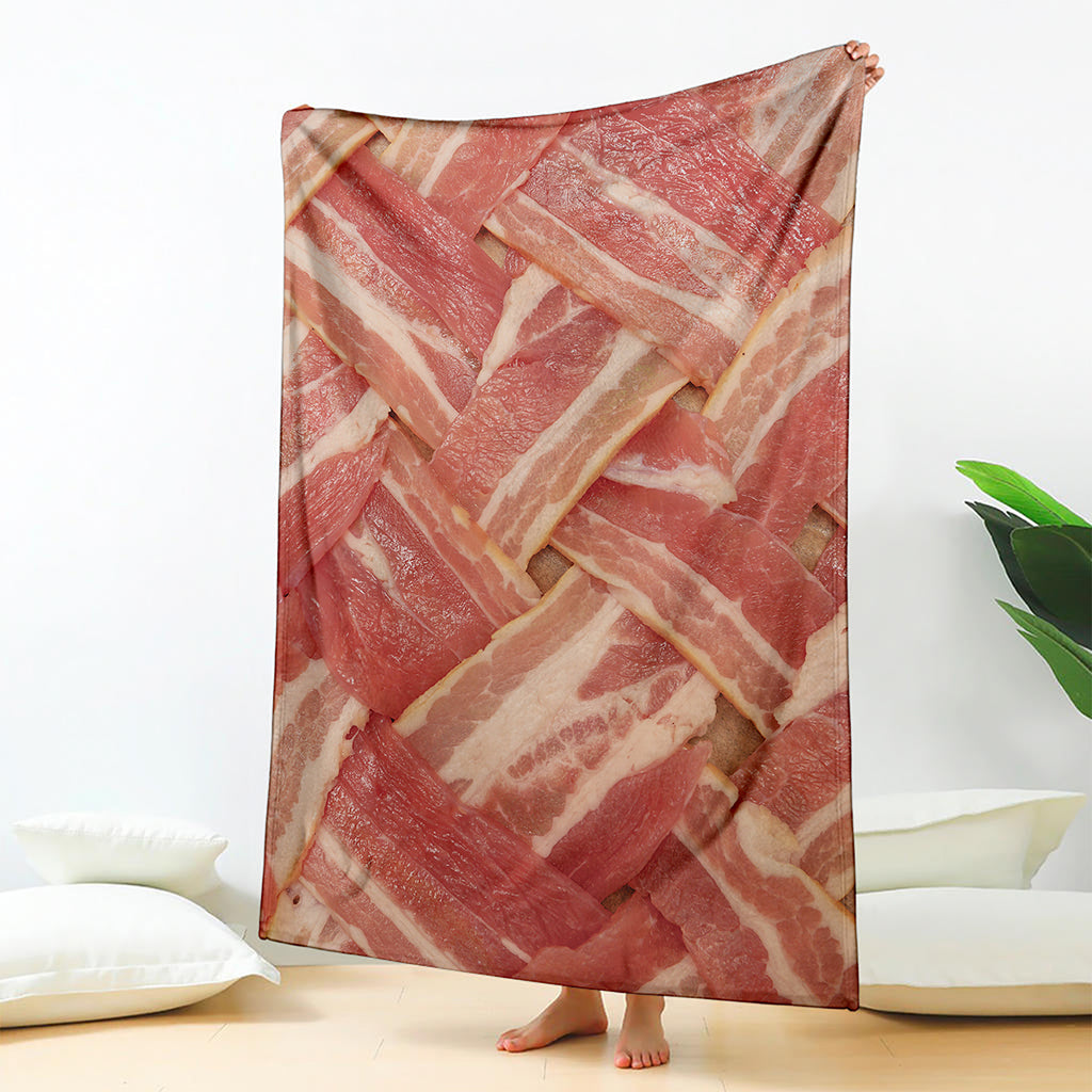 Weaving Bacon Print Blanket