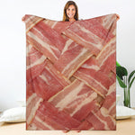 Weaving Bacon Print Blanket