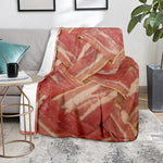 Weaving Bacon Print Blanket