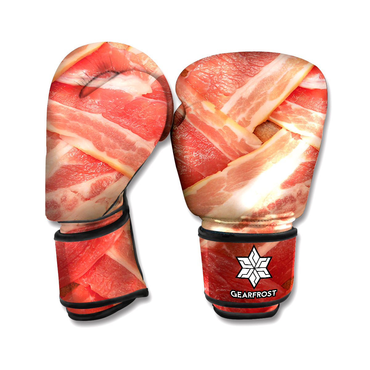 Weaving Bacon Print Boxing Gloves