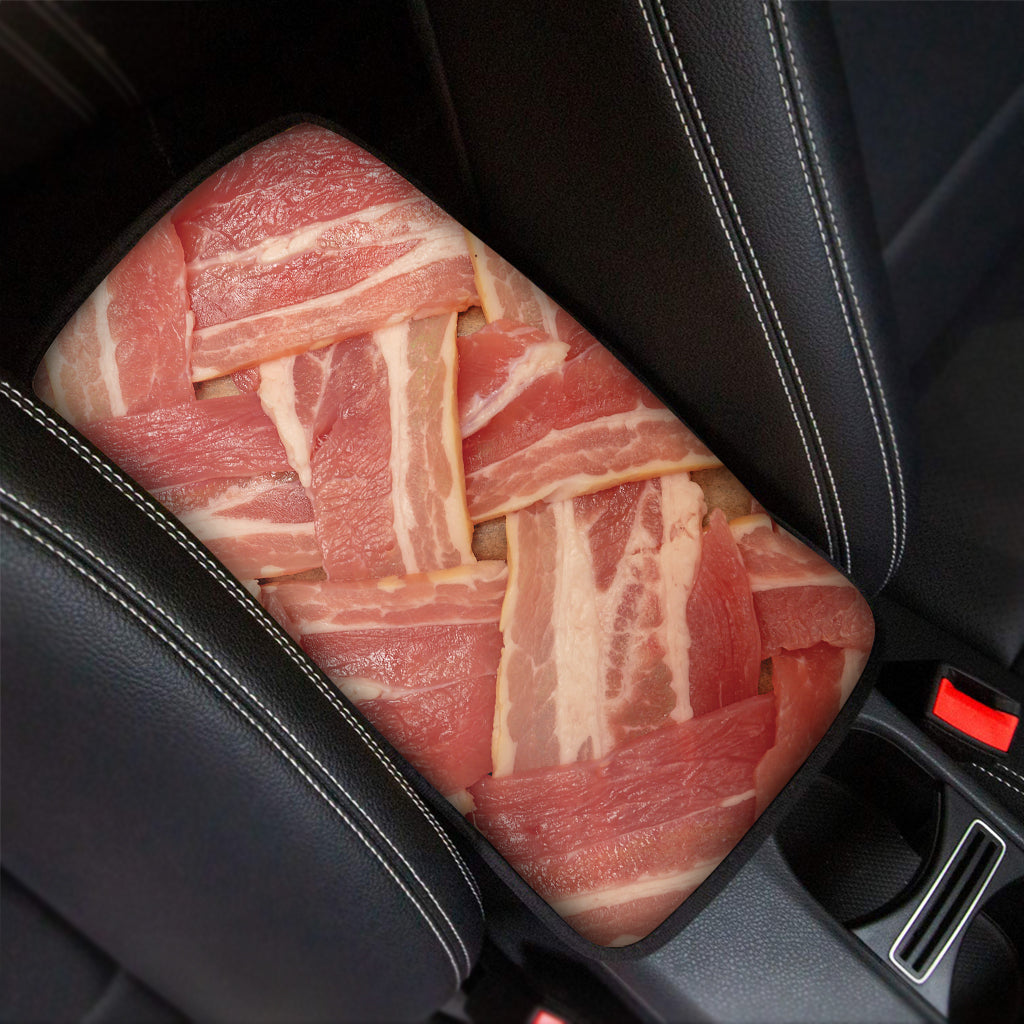 Weaving Bacon Print Car Center Console Cover