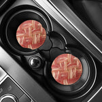 Weaving Bacon Print Car Coasters