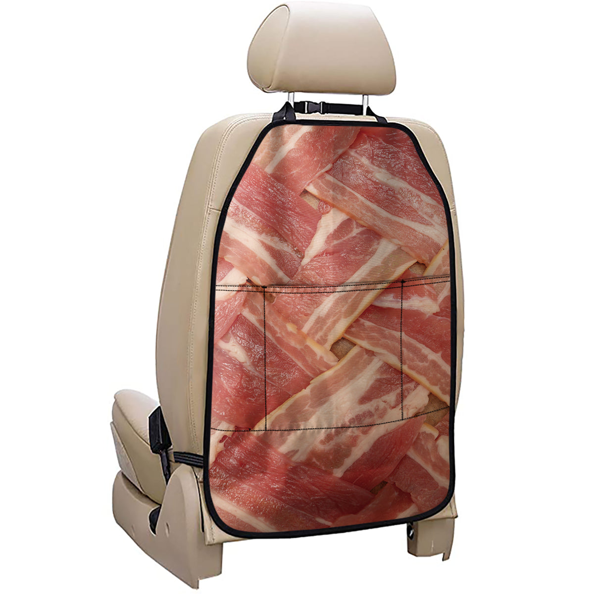 Weaving Bacon Print Car Seat Organizers