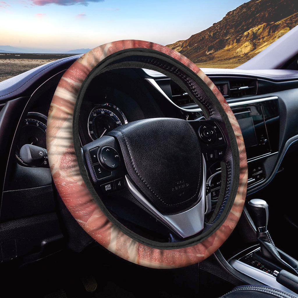 Weaving Bacon Print Car Steering Wheel Cover