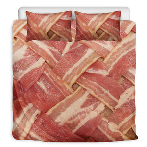 Weaving Bacon Print Duvet Cover Bedding Set