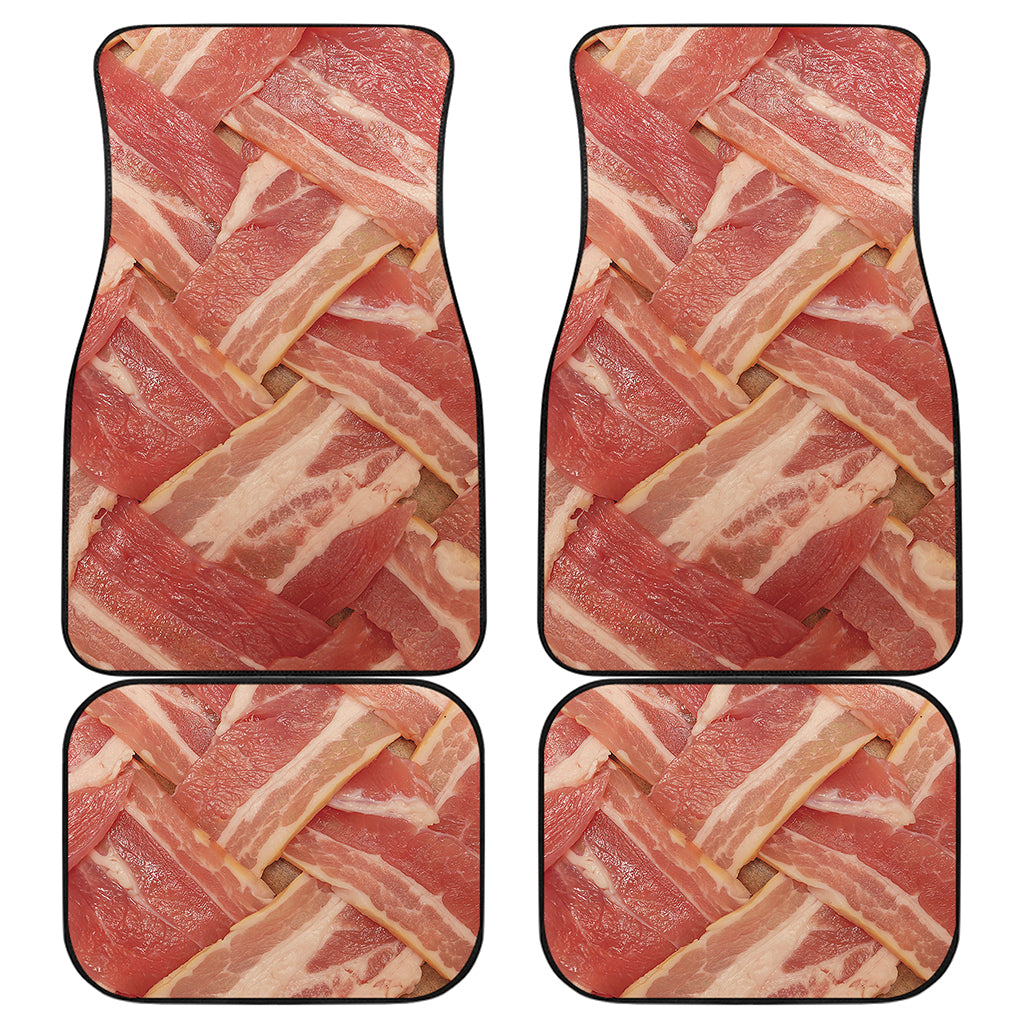 Weaving Bacon Print Front and Back Car Floor Mats