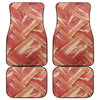 Weaving Bacon Print Front and Back Car Floor Mats