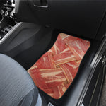 Weaving Bacon Print Front and Back Car Floor Mats