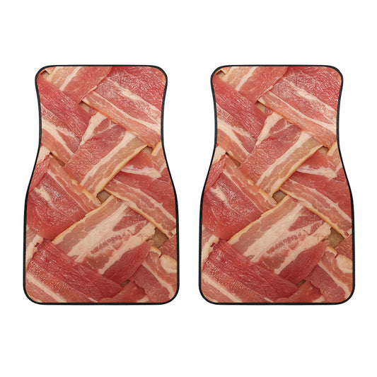 Weaving Bacon Print Front Car Floor Mats