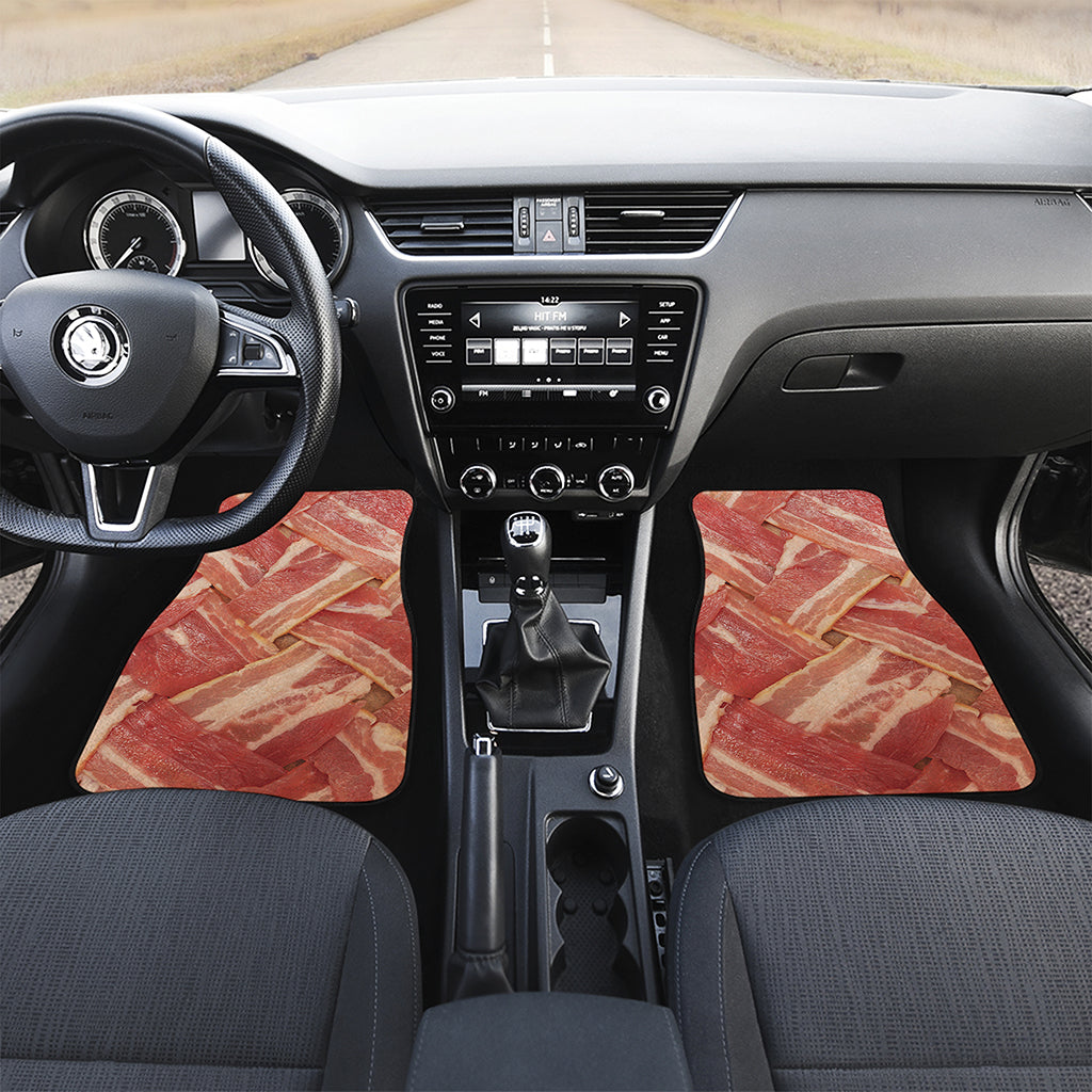 Weaving Bacon Print Front Car Floor Mats