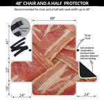 Weaving Bacon Print Half Sofa Protector