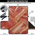 Weaving Bacon Print Loveseat Protector