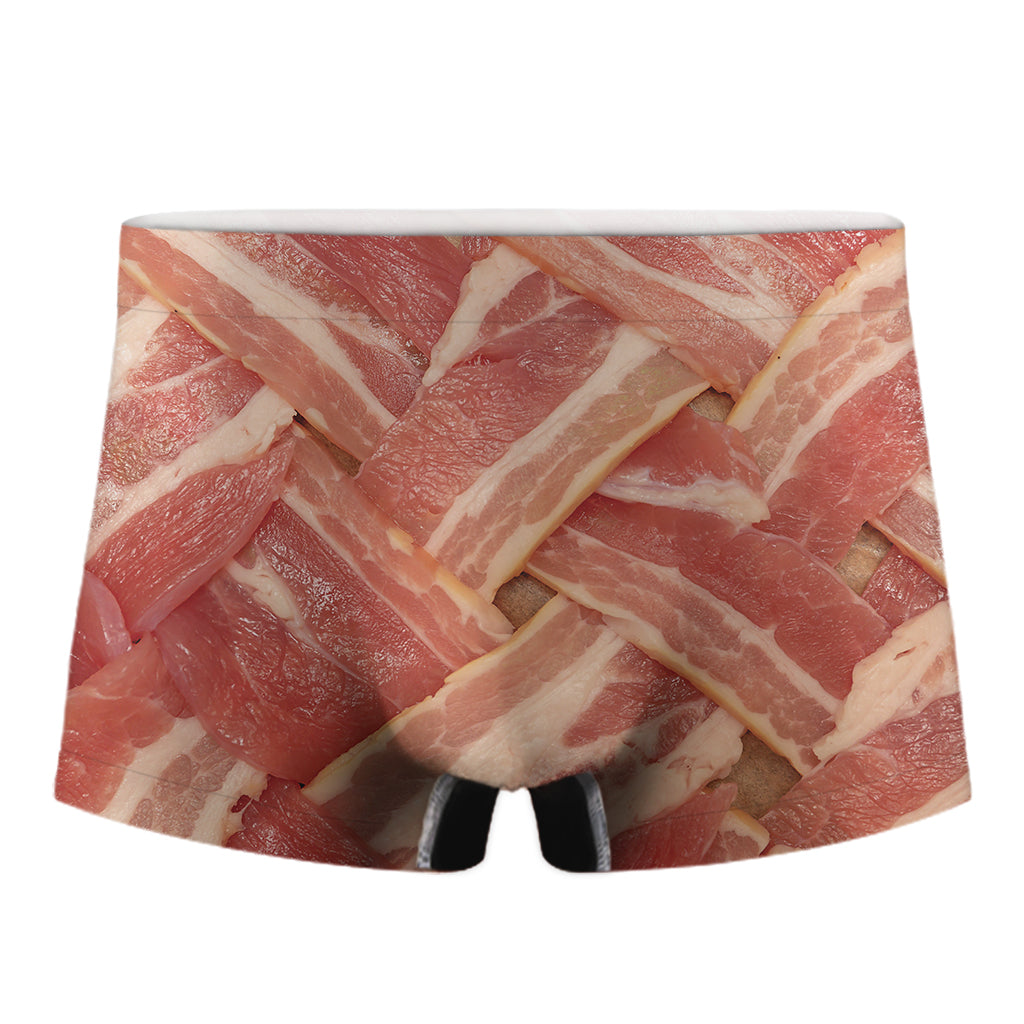Weaving Bacon Print Men's Boxer Briefs