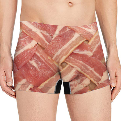 Weaving Bacon Print Men's Boxer Briefs