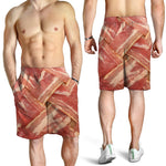 Weaving Bacon Print Men's Shorts