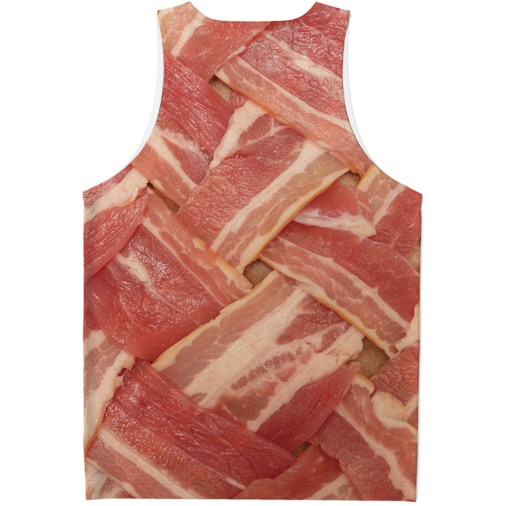 Weaving Bacon Print Men's Tank Top