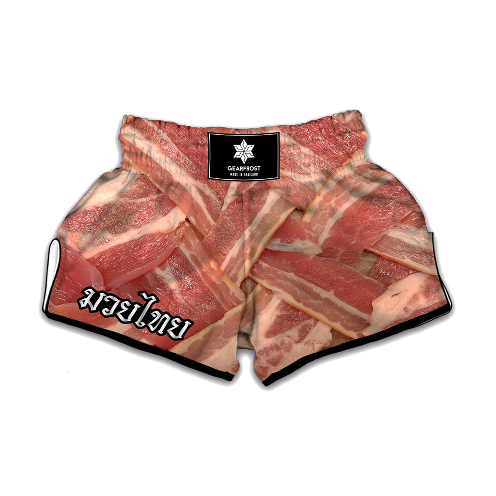 Weaving Bacon Print Muay Thai Boxing Shorts