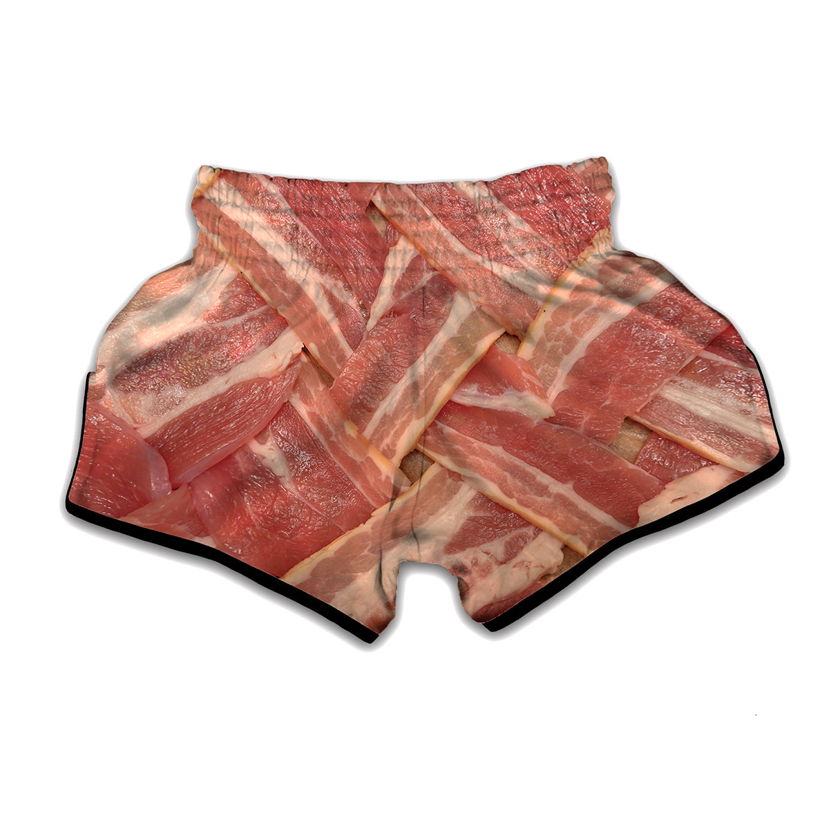 Weaving Bacon Print Muay Thai Boxing Shorts