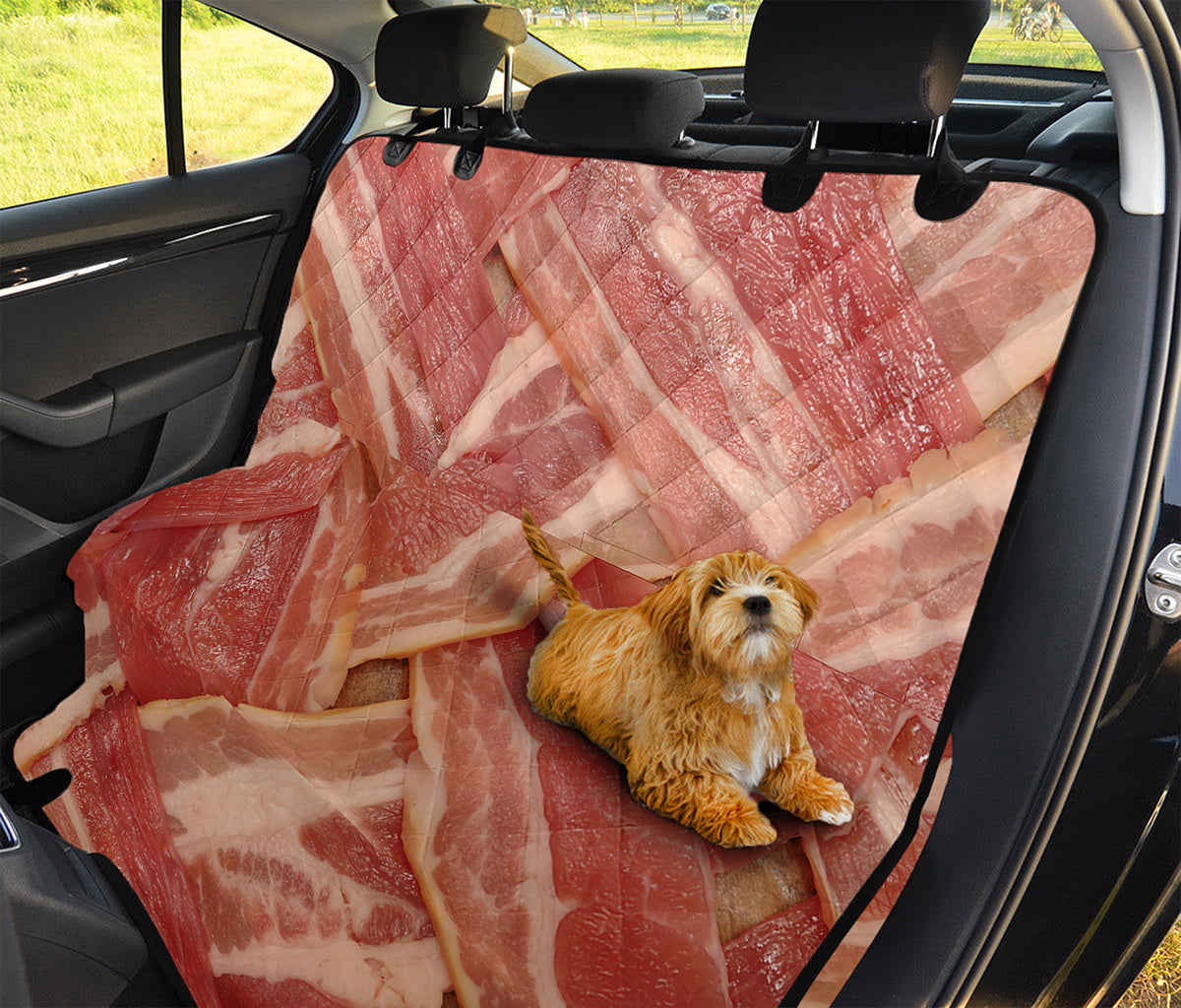 Weaving Bacon Print Pet Car Back Seat Cover