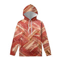Weaving Bacon Print Pullover Hoodie