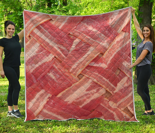 Weaving Bacon Print Quilt