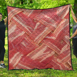 Weaving Bacon Print Quilt