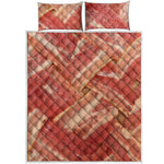 Weaving Bacon Print Quilt Bed Set