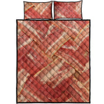 Weaving Bacon Print Quilt Bed Set